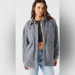 O’Neill Rune Superfleece Shacket – S (Fits M) – Charcoal Heather – NWT